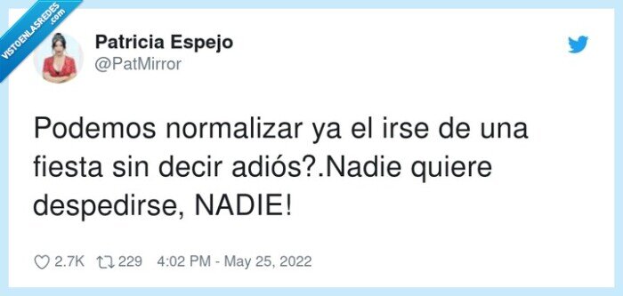 adiós,despedirse,normalizar,fiesta