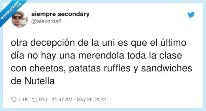 decepción,sandwiches,merendola,cheetos,ruffles,patatas,universidad
