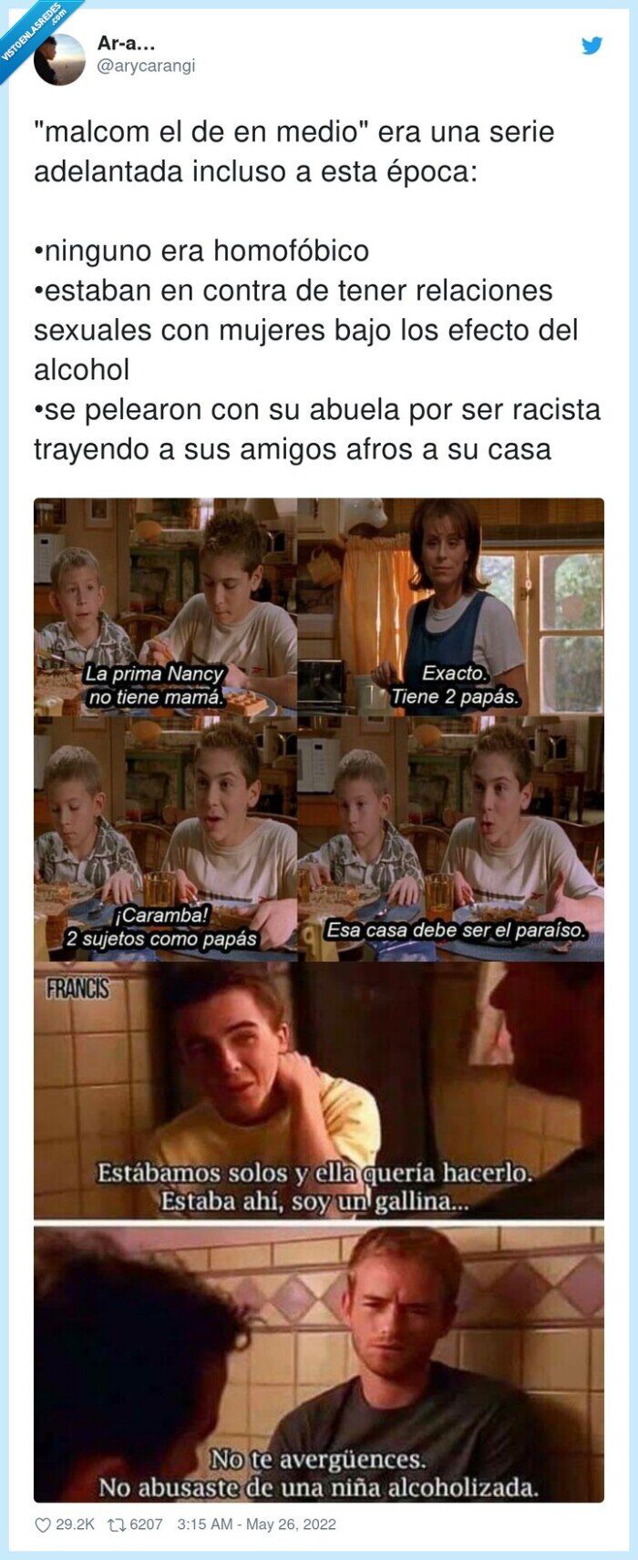 homofóbico,relaciones,adelantada,serie,malcom