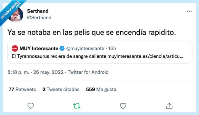 dinosaurios,sangre caliente,picarse,encenderse