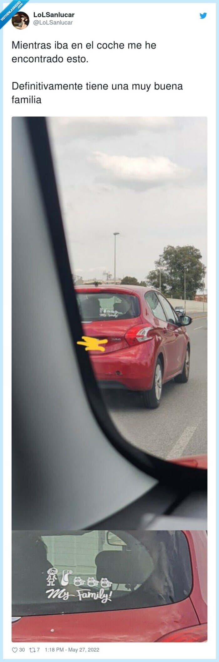 Twitter,coche,familia,satisfayer