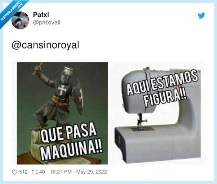 saludar,figurita,maquina de coser