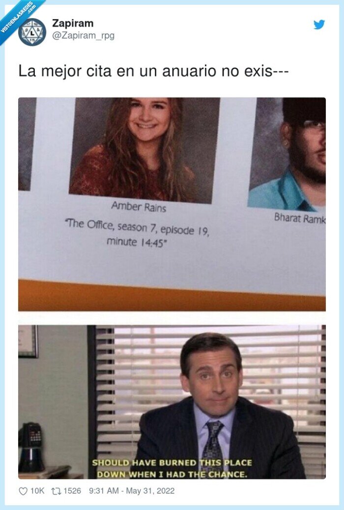 anuario,mejor,cita,the office,quemar,instituto