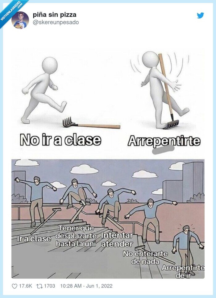 arrepentirse,clase,ir,rastrillo