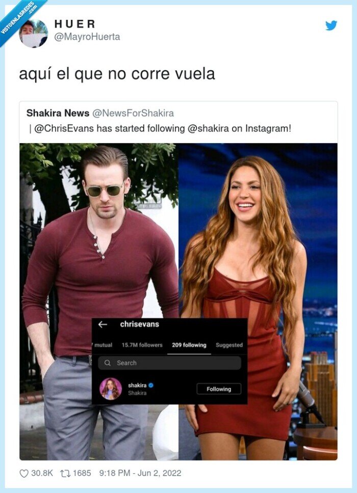 agregar,shakira,chris evans,pique