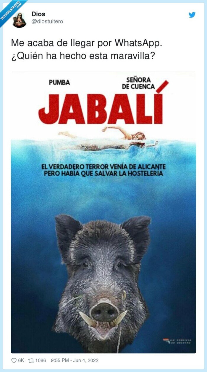 jabalí,poster,tiburon,mordida