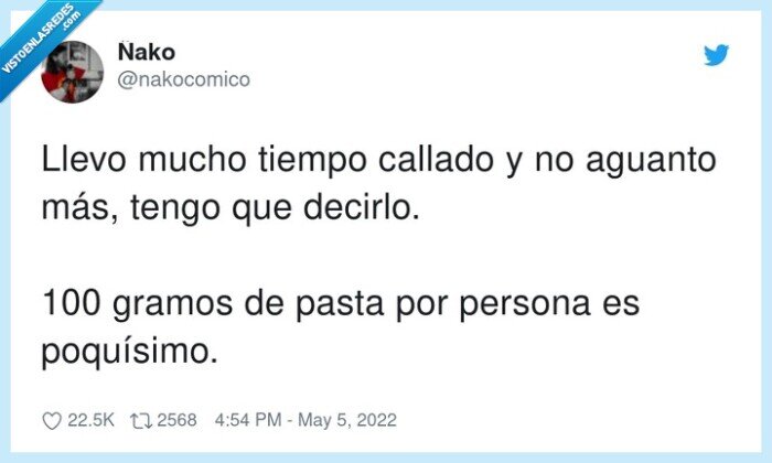 poquísimo,pasta,por persona,cantidad