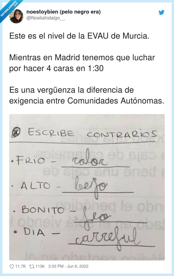 comunidades autónomas,vergüenza,diferencia,exigencias,vocabulario,examen