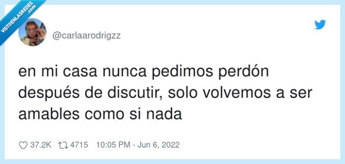 discutir,pedir perdón,amables