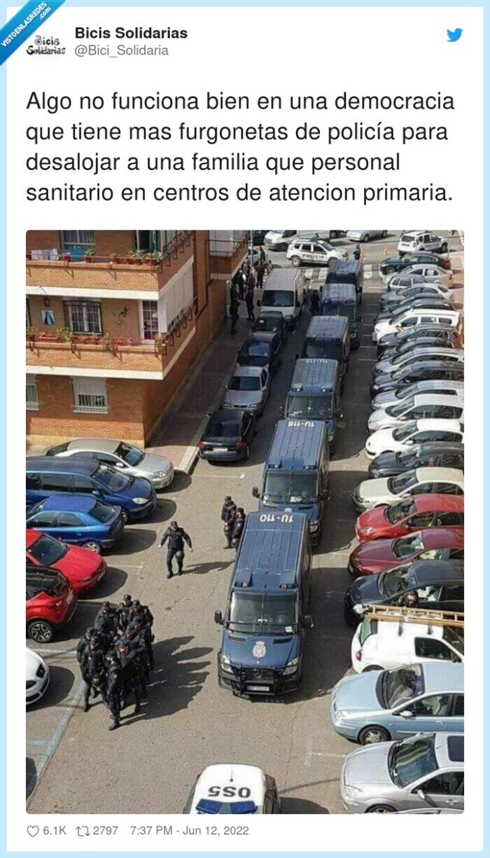 furgonetas,democracia,sanitario,desalojar,atencion primaria