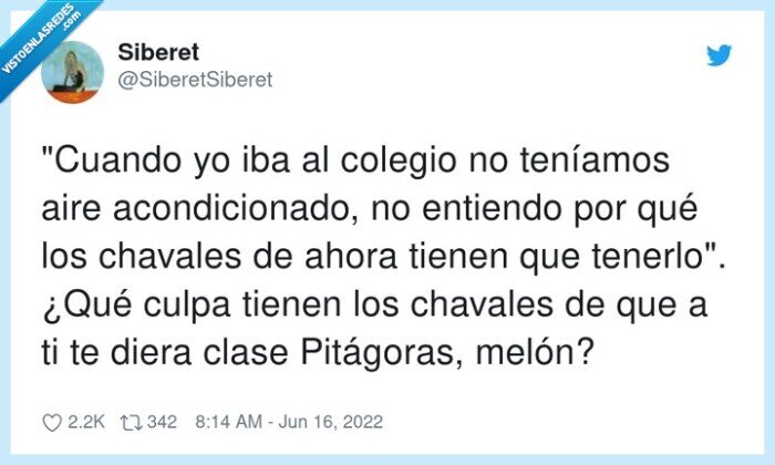 aire acondicionado,pitágoras,chavales,calor,colegio