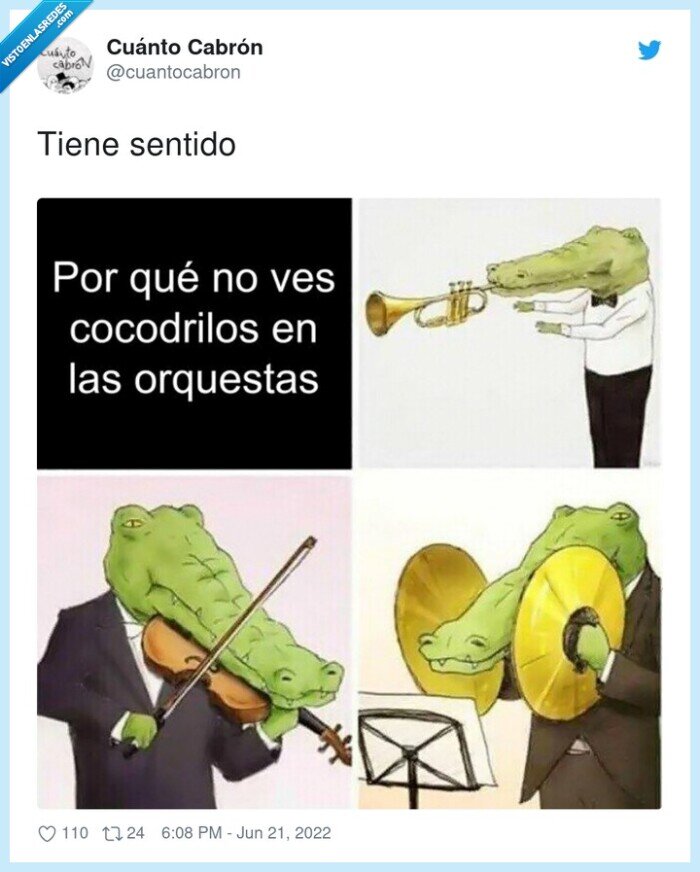 cocodrilo,orquesta,tocar