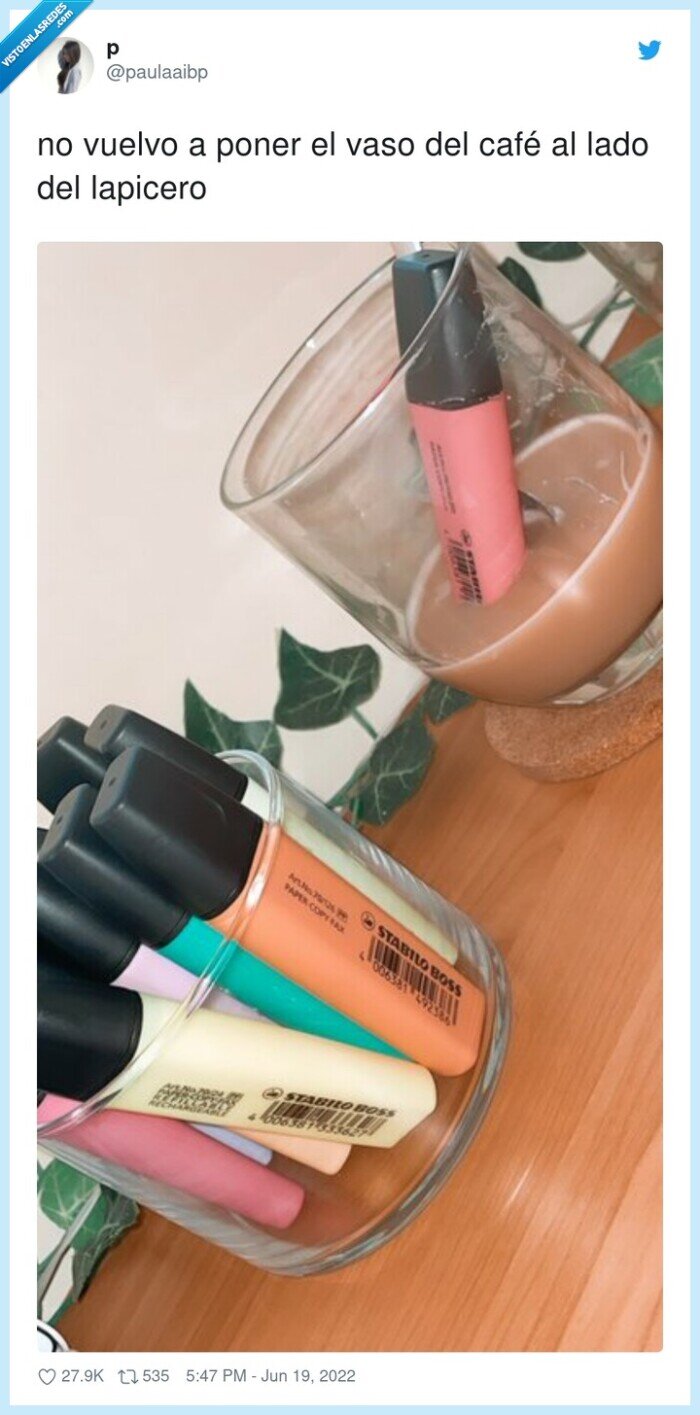 lapicero,poner,café,vaso