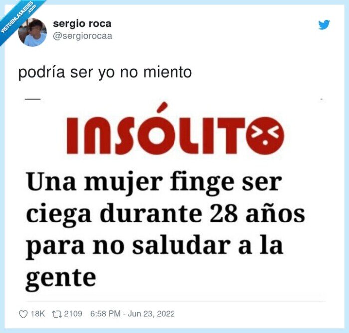 fingir,ciega,saludar