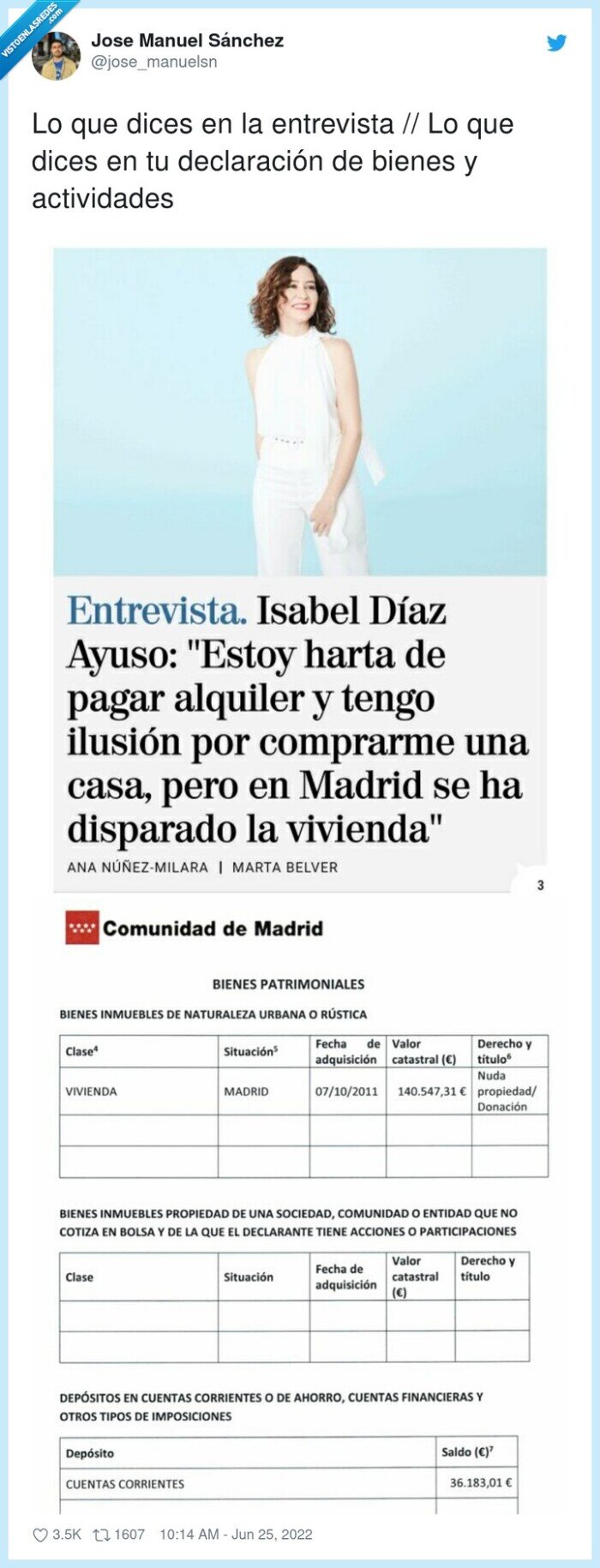 piso,declaración,ayuso,mileurista