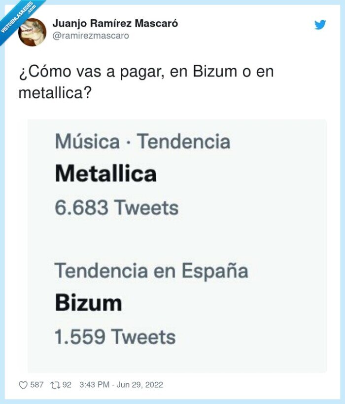 metallica,pagar,cómo,bizum