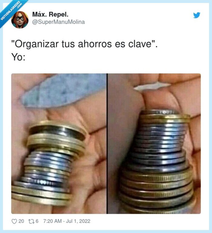 organizar,ahorros,monedas