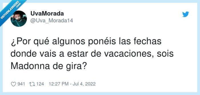 vacaciones,madonna,fechas