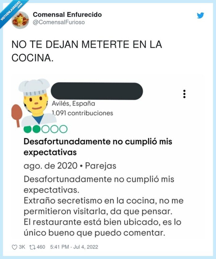 meterte,cocina,dejar