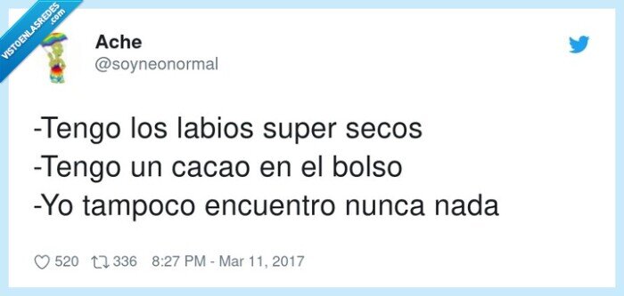 encuentro,tampoco,labios,super secos,cacao,bolso