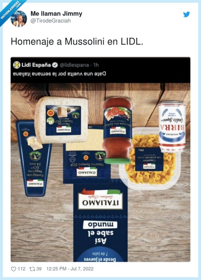 mussolini,homenaje,lidl