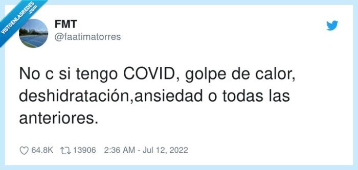 deshidratación,ansiedad,covid,calor,golpe