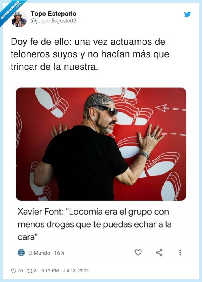 teloneros,actuar,trincar,droga