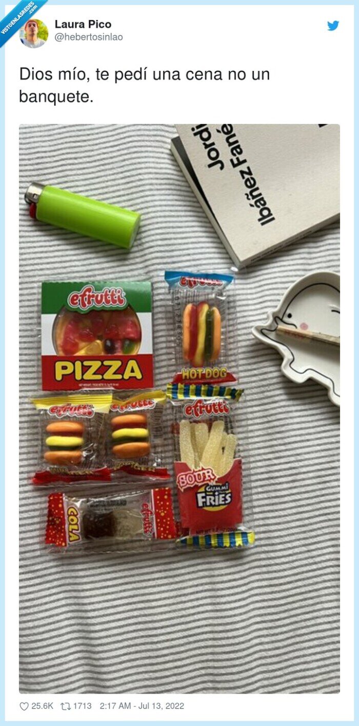 cena,chuches,gominolas