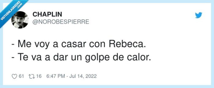 rebeca,casar,golpe de calor