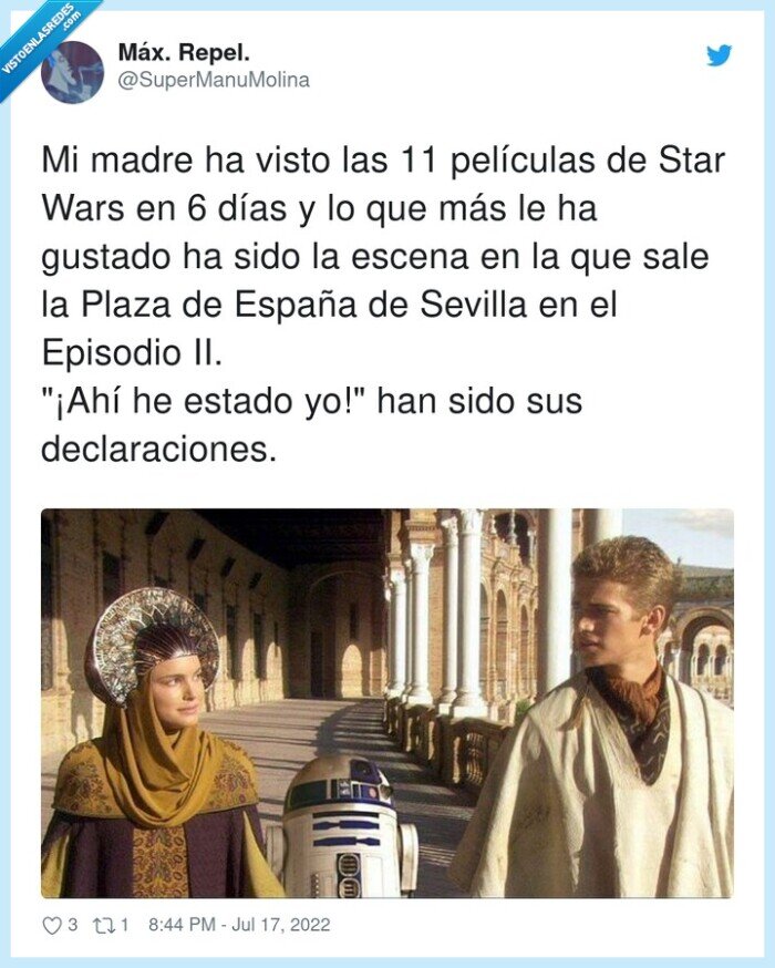 declaraciones,películas,episodio,sevilla,star wars