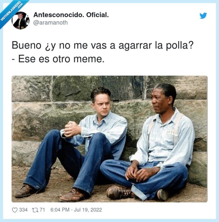 cadena perpetua,meme,agarrar,miembro