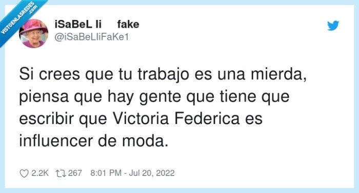 influencer,victoria federica,escribir,trabajo,mierda