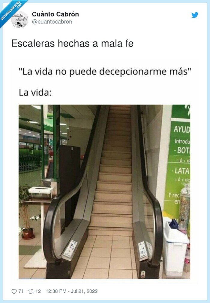 escaleras mecánicas,estafa,mala