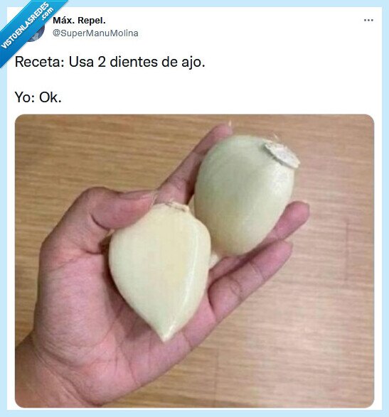 ajo diente,receta