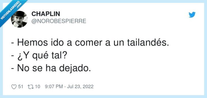 tailandés,dejarse,comer