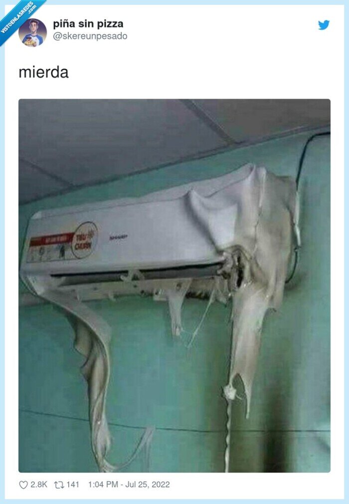 ac,derretido,calor,aire condicionado