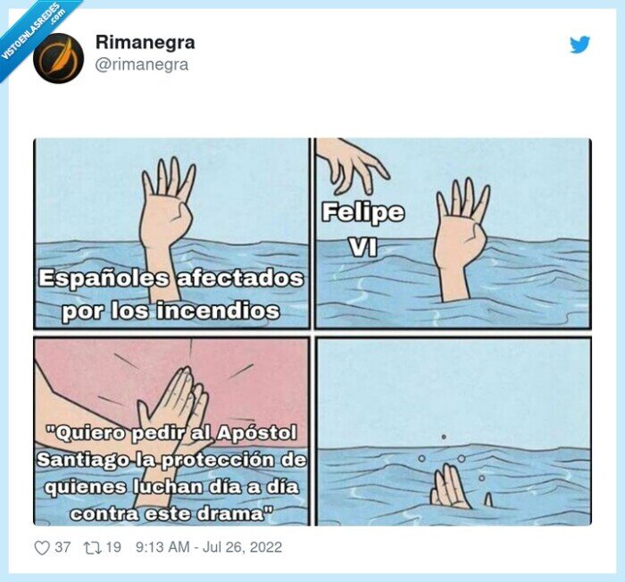 ayuda,naufragio,apostol santiago,incendios,felipe vi