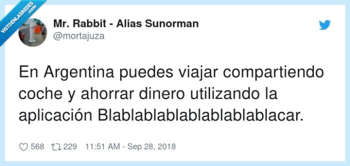 blablacar,compartiendo,aplicación,utilizando,argentina,ahorrar