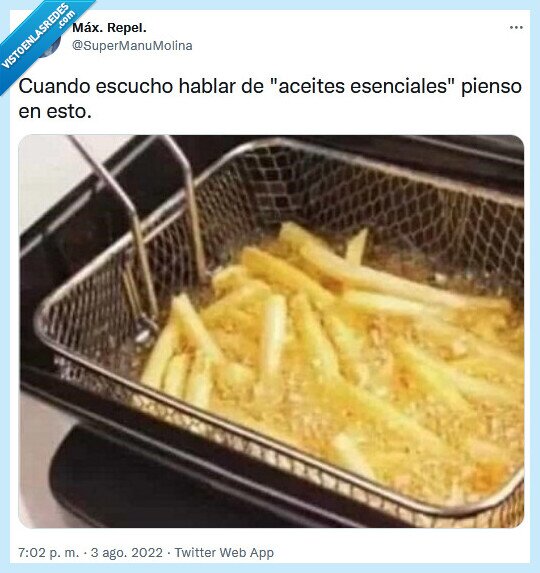 aceites esenciales,patatas fritas,freír