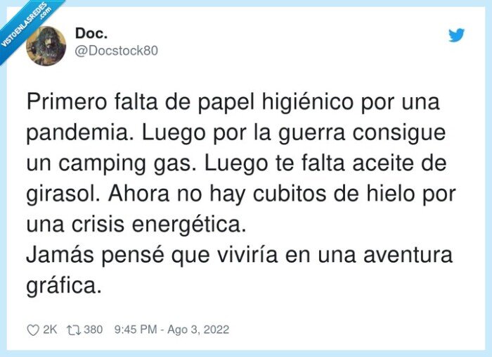 energética,papel higiénico,crisis,hielo