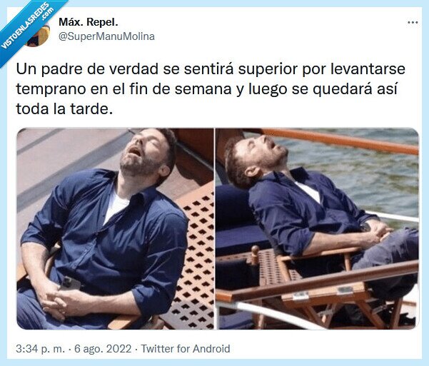padre,fin de semana,ben affleck,levantarse,tarde,dormir