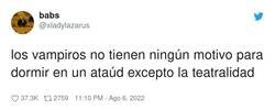 Enlace a Si soy el amo de la noche puedo dormir donde me plazca, por @xladylazarus