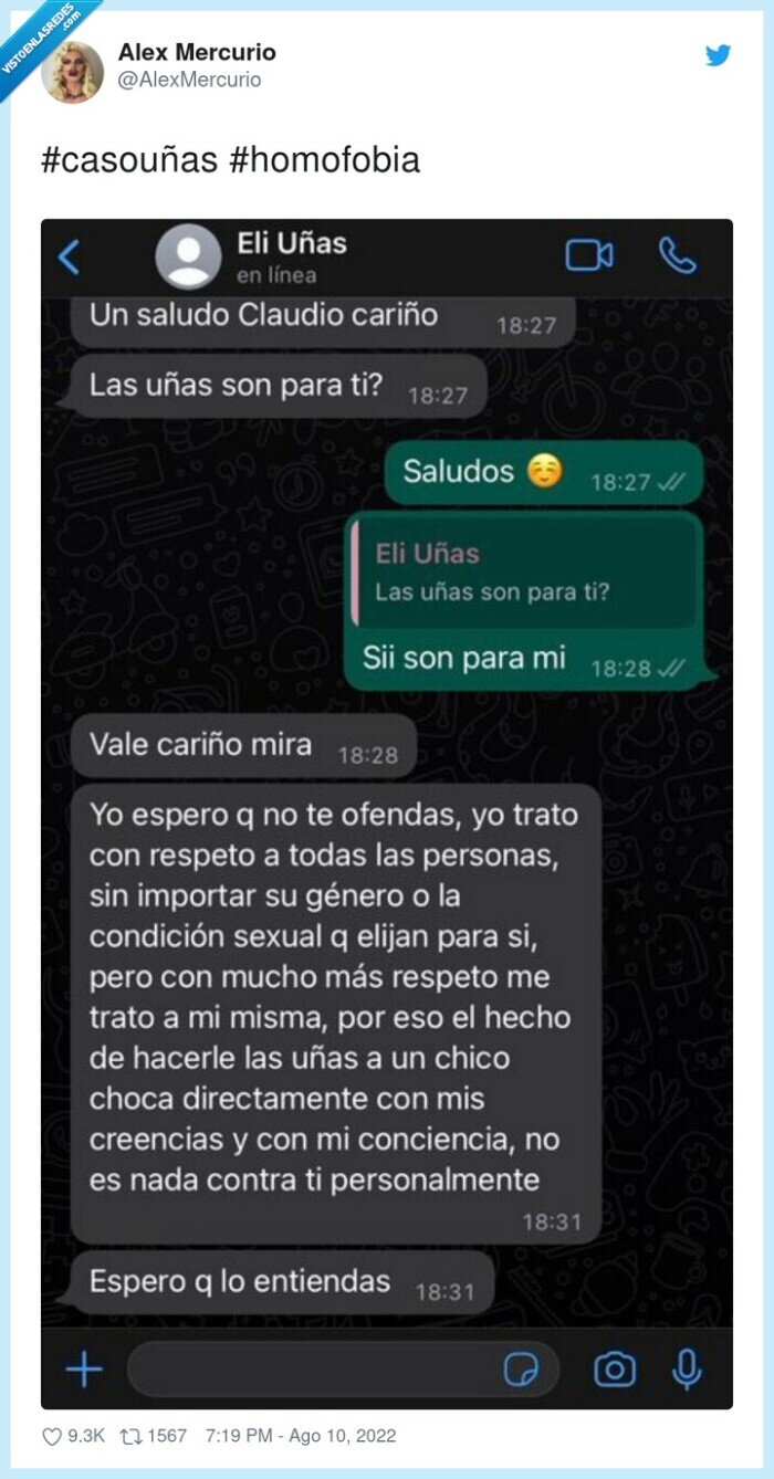 eli,uñas,trans,claudia,homofobia