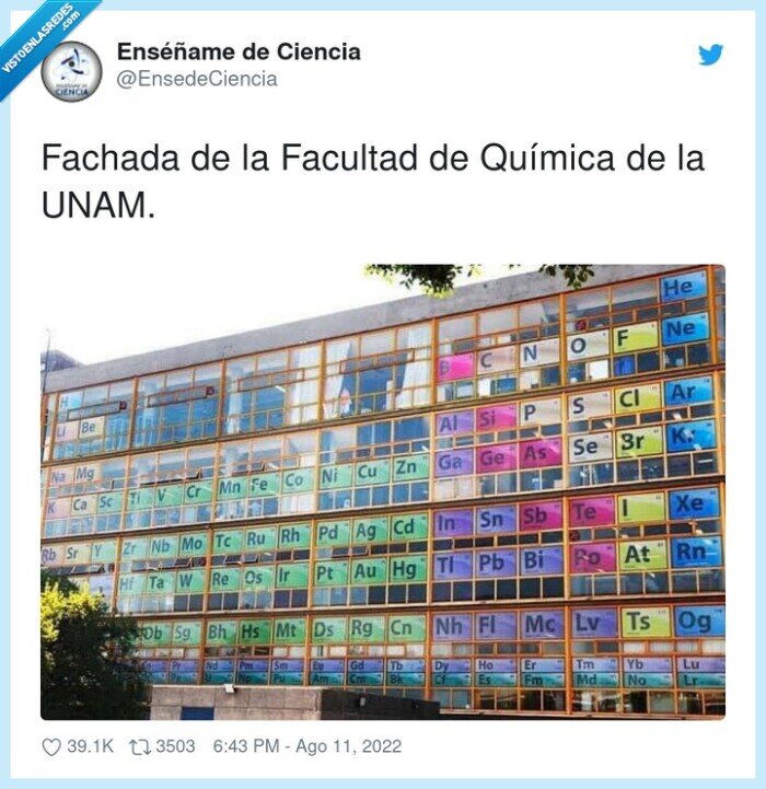 química,facultad,fachada,unam,tabla periódica