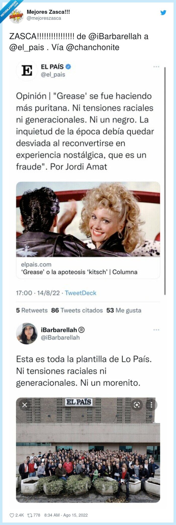 el pais,zasca,redacción,grease