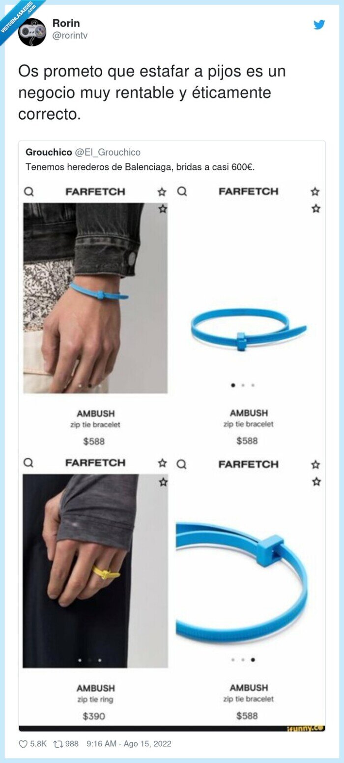 éticamente,rentable,pulsera,brida,ambush,negocio