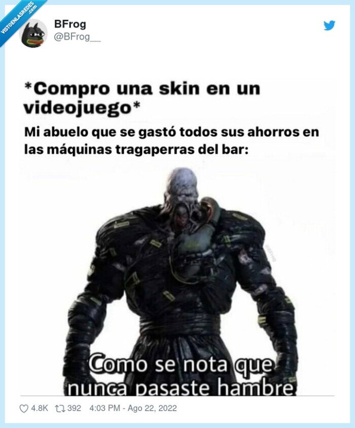 hambre,abuelo,malgastar,dinero,tragaperras,skin,videojuegos