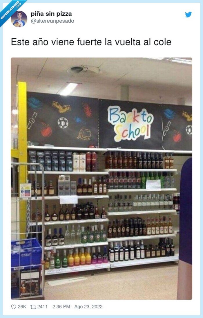vuelta al cole,supermercado,alcohol