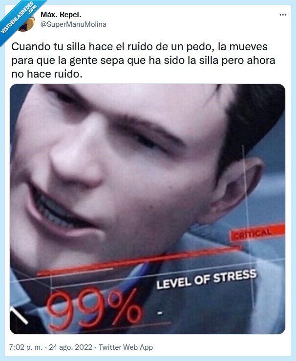 silla,pedo,ruido,estrés