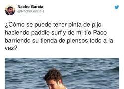 Enlace a Froilán haciendo paddle surf así, ya lo he visto todo, por @NachoGarciaR